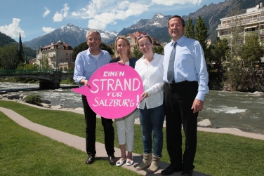 Stadtstrand: Salzburg informiert sich in Meran
